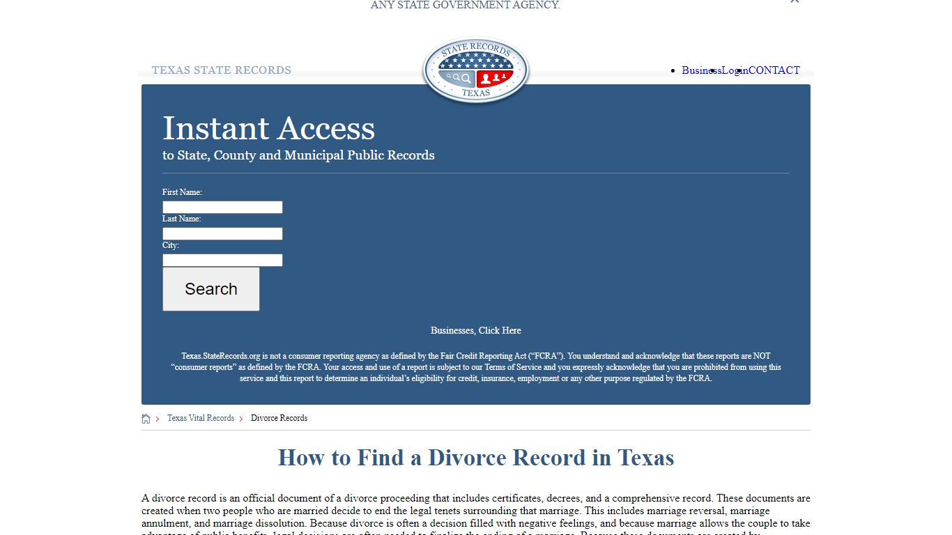 How to Find a Divorce Record in Texas